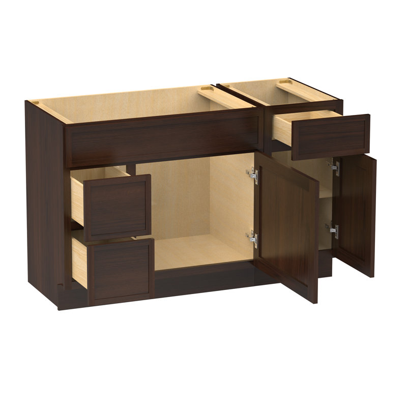 Base de meuble-lavabo simple 51 po seulement, Brun