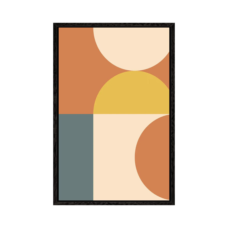 Abstract Geometric IV - Print on Canvas, 152.5 cm H x 101.5 cm W, Black Framed