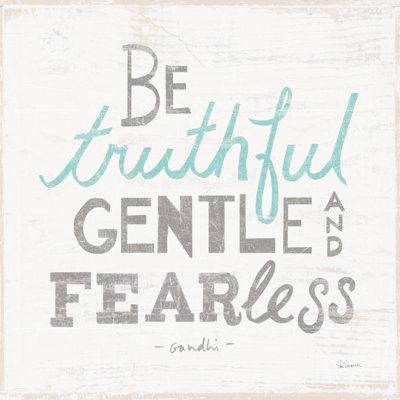 " Be Truthful Gray " Mixed Media Print