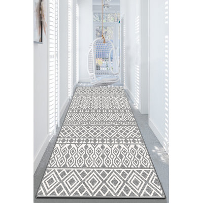 Antibacterial Hall Carpet, 100% Polyester, 31.5 x 39.4 inches | Non-Slip Underside, Machine Washable | Pile Height: 0.4 inches, 700 g/m² | Perfect for High Traffic Areas, Easy to Clean & Maintain