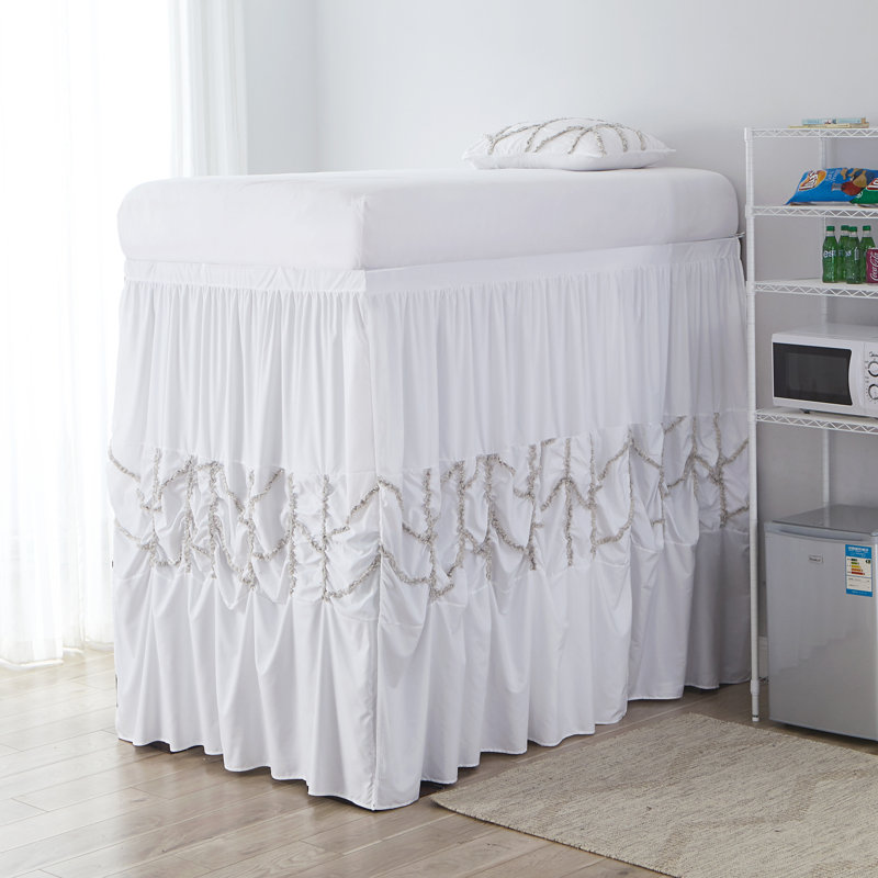 Alexandra Tailored Wrap Around Bed Skirt, White