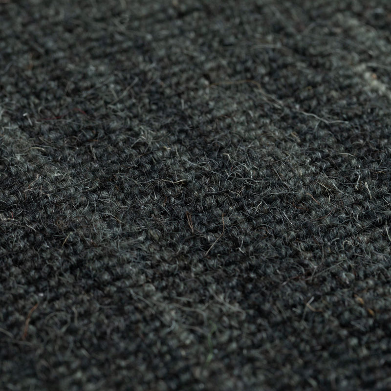 Poga Wool Hand Woven Area Rug, Square 200 x 200cm, Anthracite