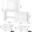 Meuble-lavabo de 61 po avec miroir et lumières, organisateur de meuble-lavabo à 3 modes d'éclairage avec luminosité réglable, meuble-lavabo avec 8 grands tiroirs de rangement et 2 tablettes ouvertes-726370102