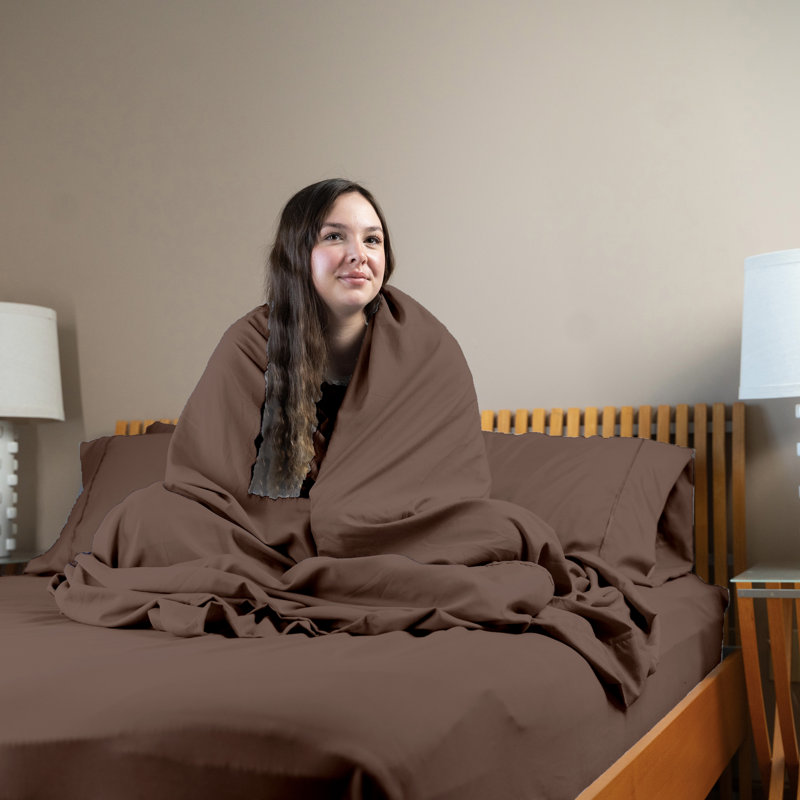 Ultra Soft Bamboo Sheet Set - 4 Pc Set - Wrinkle Resistant - Cooling Sheets with Deep Pockets, Treebark