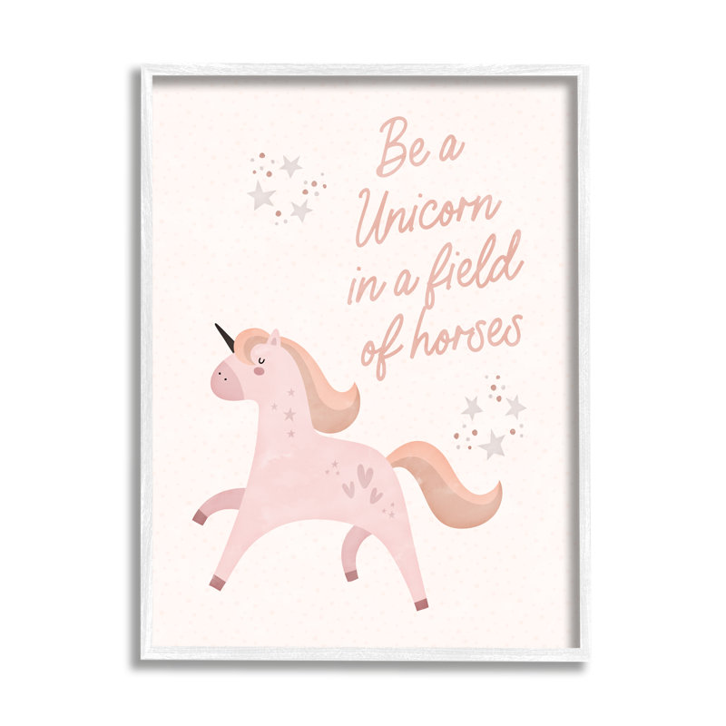 «Be a Unicorn in a Field of Horses» par Sally Swatland - impression, H 20 po x l 16 po x P 1,5 po