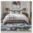 Tides Series 8'X10' Area Rug - Washable Non-Slip Modern Abstract (Dark Black Gold) For Dining Room-1268745846