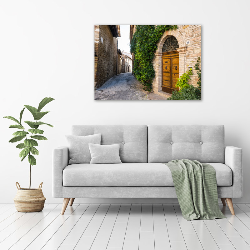 A Charming Street - Wrapped Canvas Print