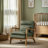 Salma Lechia 25.79" Wide Comfort Linen Upholstered Arm Accent Chair With Lumbar Pillow-983189469