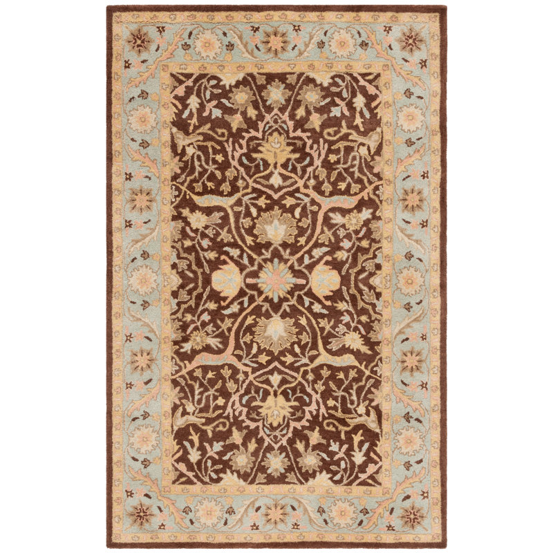 Hand Tufted Wool Oriental Rug, Rectangle 5' x 8'