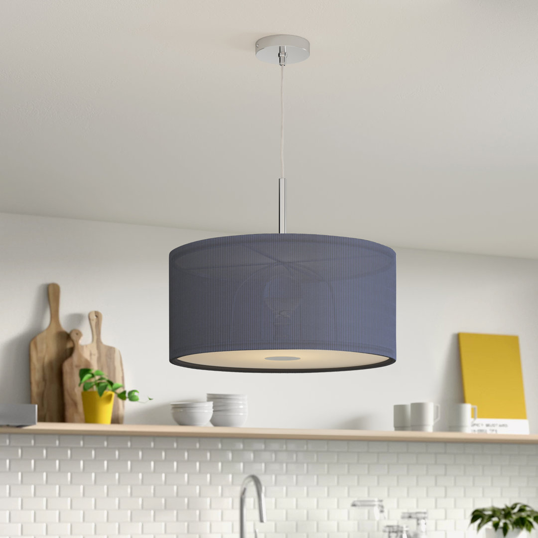 Kiera 3 - Light Polished Chrome Drum Pendant