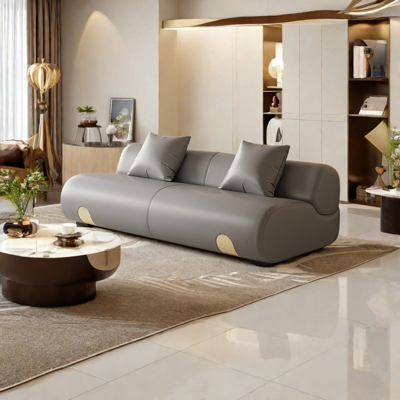 Banc rembourré Italian Modern Simplicity, Gris