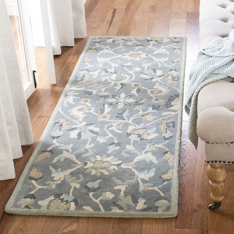 Arber Jardin Hand Tufted Wool Floral Rug, Rectangle 6' x 9'