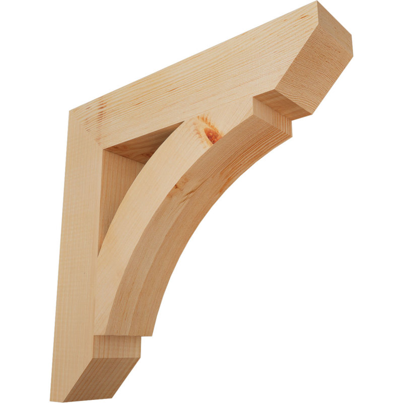 Support en bois / corbeau, Sapin de Douglas, H 20 po x l 3,5 po x P 20 po