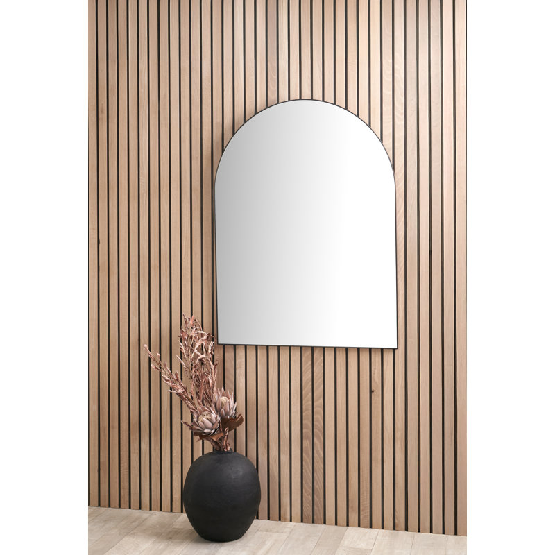 Metal Arch Mirror, Matte Black