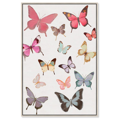 Spring Time Butterflies Canvas Butterfly Art Prints by Art Remedy