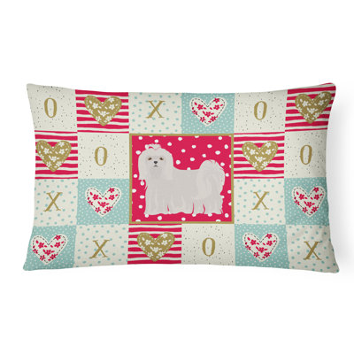  Coussin d'extérieur rectangulaire avec rembourrage Maltese Love