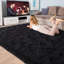 Tapis intérieur / extérieur noir moelleux à poils longs Neicha-46257493