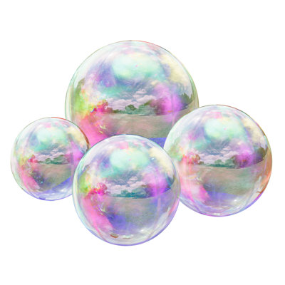 Inflatable Mirror Balls with D-Ring, Reusable Decor Ball