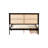 Headboard Full Size Bed With Two Practicality Storage Drawers, Appealing Rubber Wood And Woven & Drawers-1184803628-1184803631