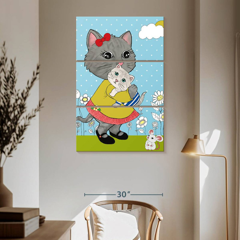 Ashelle Kitty Cuddles, 65" H x 42" W