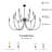 12-Light Dimmable Oversize 47" Width Chandelier