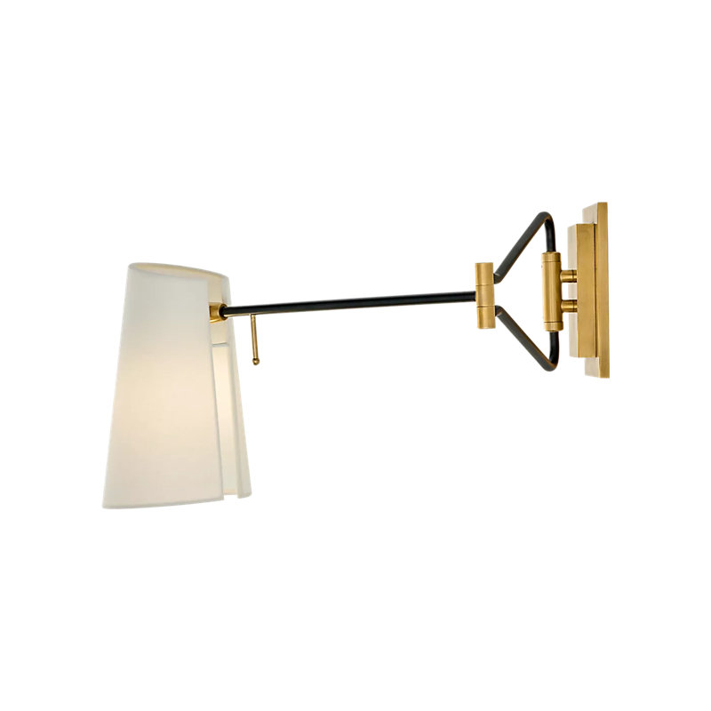 AERIN Keil Swing Arm Wall Light, Black