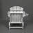 HDPE Folding Adirondack Chair with Cup Holder - White-1371452898