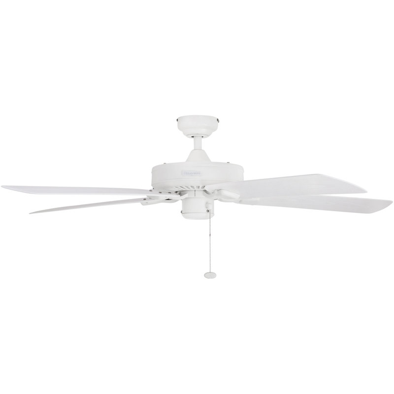 Belmar 52-Inch White Satin Finish Ceiling Fan with 5 Blades
