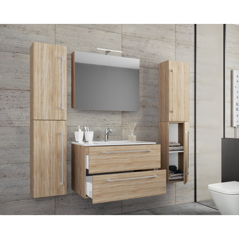 Natelson Bathroom Furniture Suite, Brown