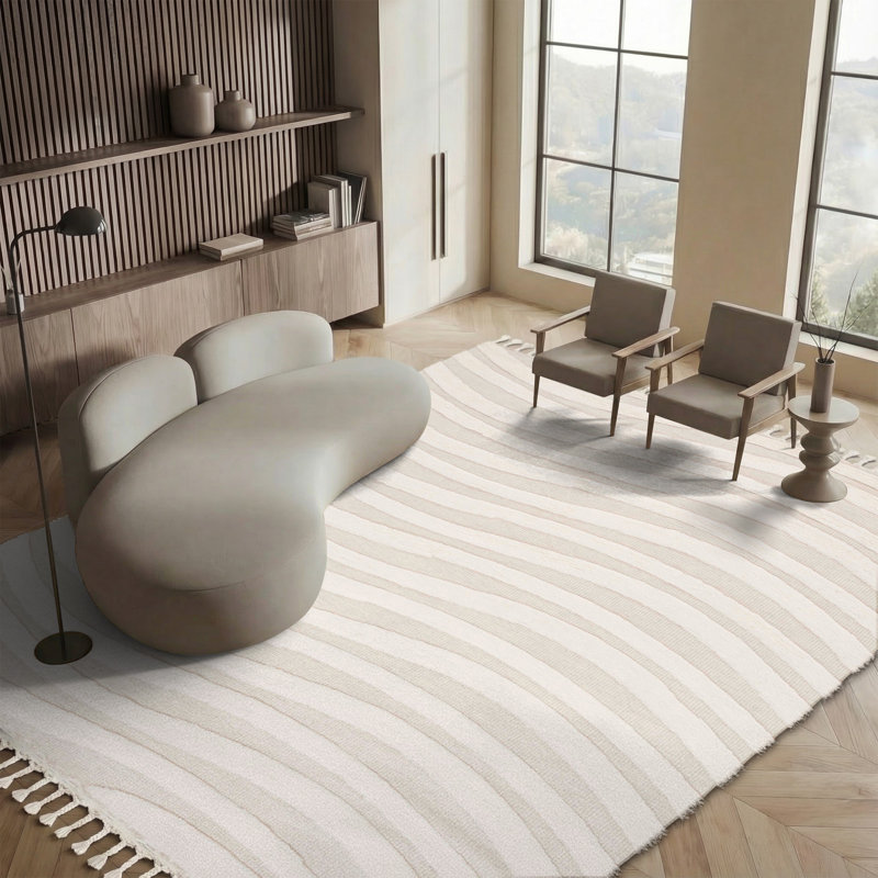 Gurekam Hand Woven Wool Pile Abstract Rug, Rectangle 8' x 10'