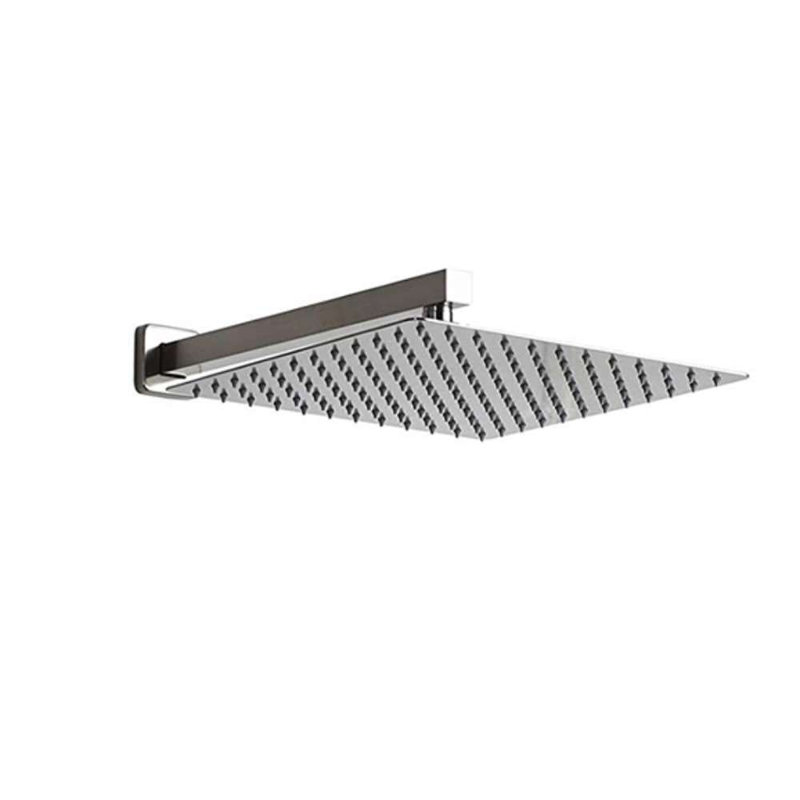 Brushed Nickel 12" Ultrathin Shower Head Wall Mount