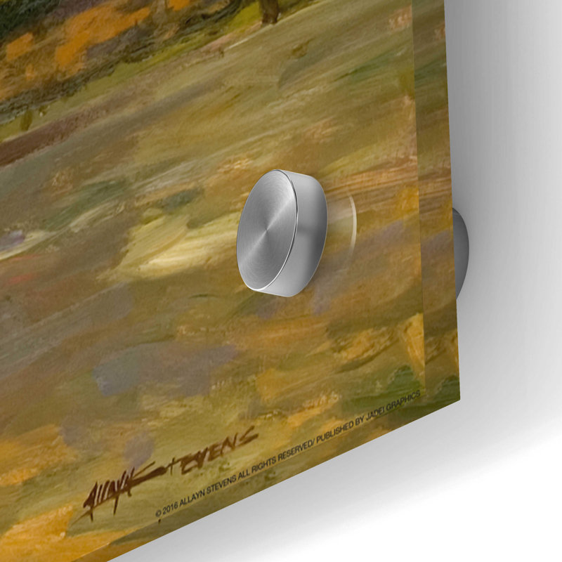 «Red Tuscan Fields» par Allayn Stevens, art mural en verre acrylique Red Barrel Studio®, H 16 po x l 48 po x P 0,2 po