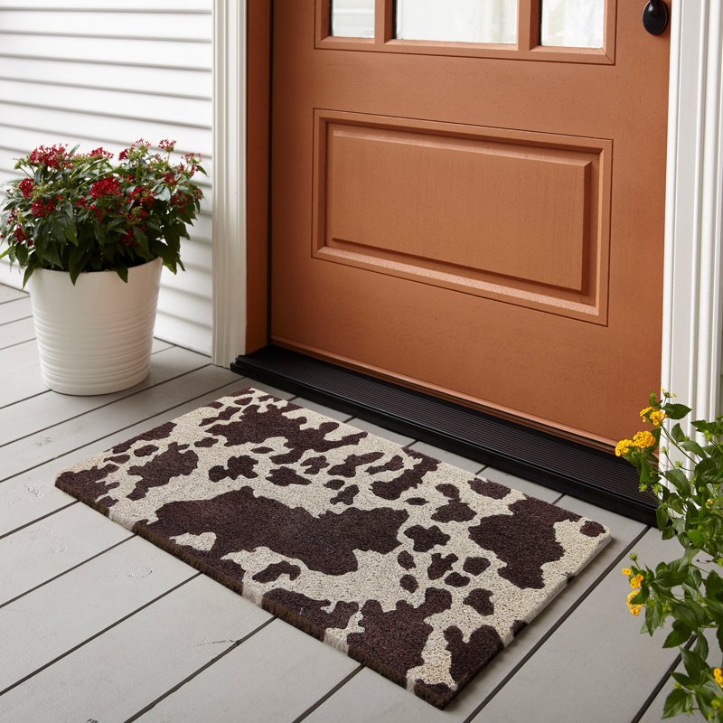 Tapis en cuir de vache et coco
