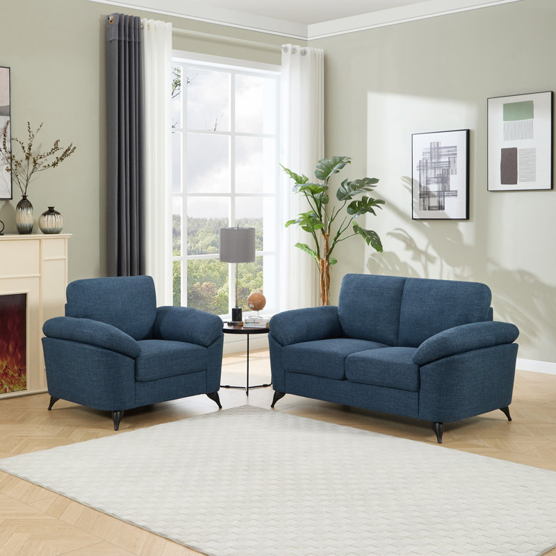 Sabita 3 Seater Linen Sofa, Beige