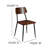 Industrial Dining Chair with Steel Frame and Rustic Wood Seat