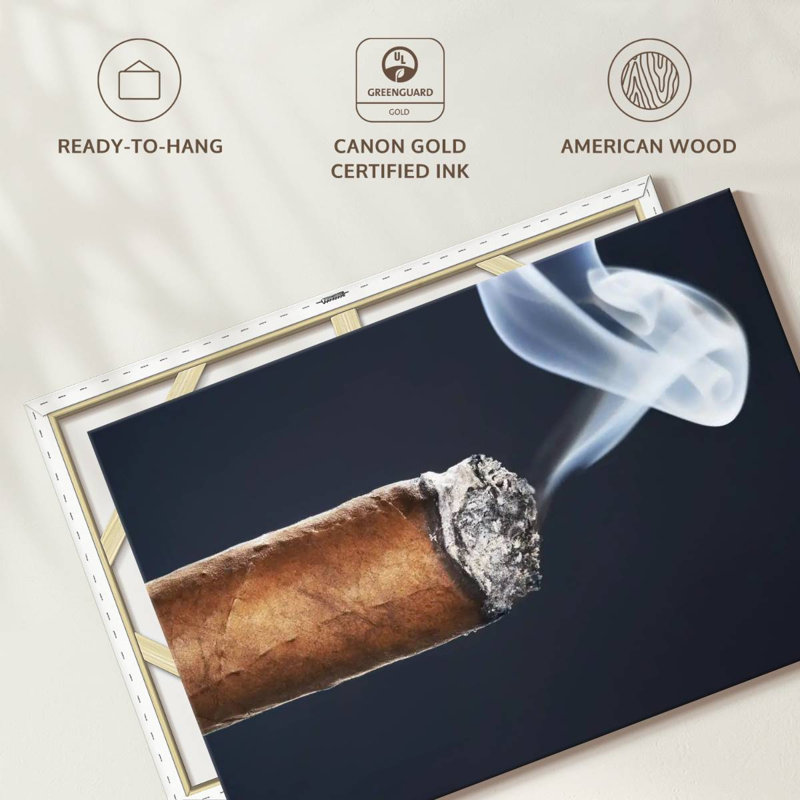 Senne Burning Cigar, 34" H x 51" W