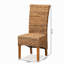 Chaise de salle à manger en rotin de lumière naturelle, siège d'appoint simple de style rétro respirant et robuste, chaise d'appoint en osier pour coin-repas ou chambre à coucher bohème