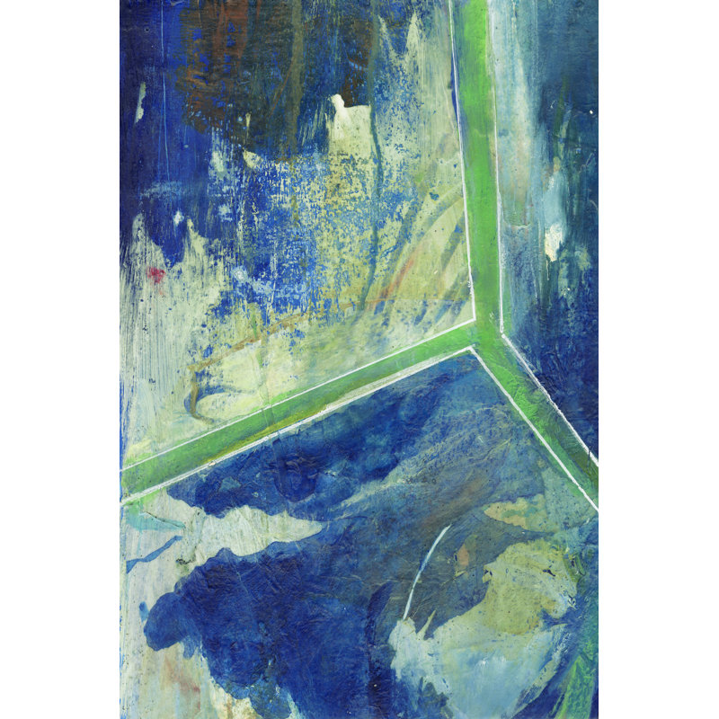 Geometric in Cool VI 1 Piece Wrapped Canvas Painting, 46cm H x 30cm W