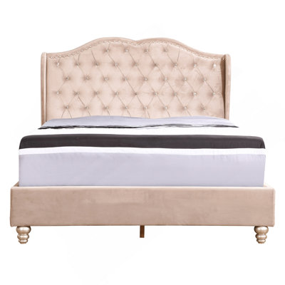 Lit tapissier double Elegant