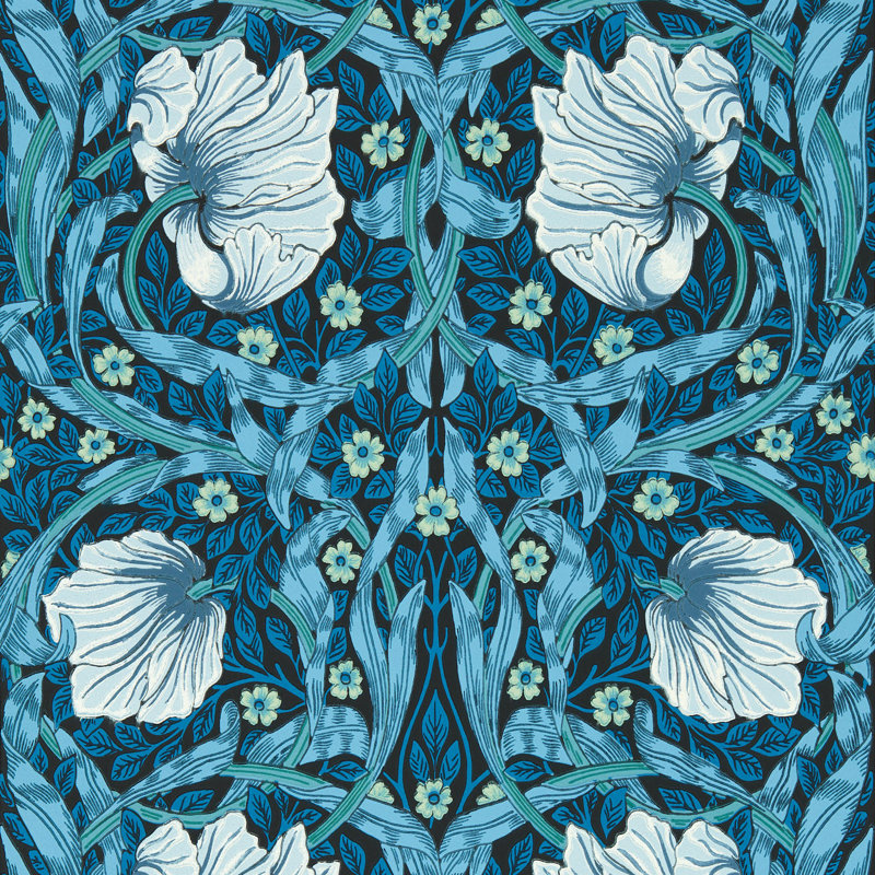 Pimpernel 10.05m x 52cm Matte Wallpaper Roll, Midnight/Opal