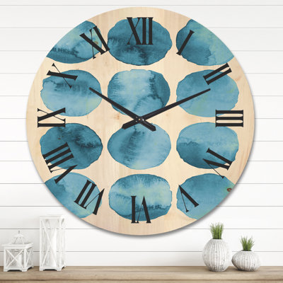 Horloge murale aigue-marine