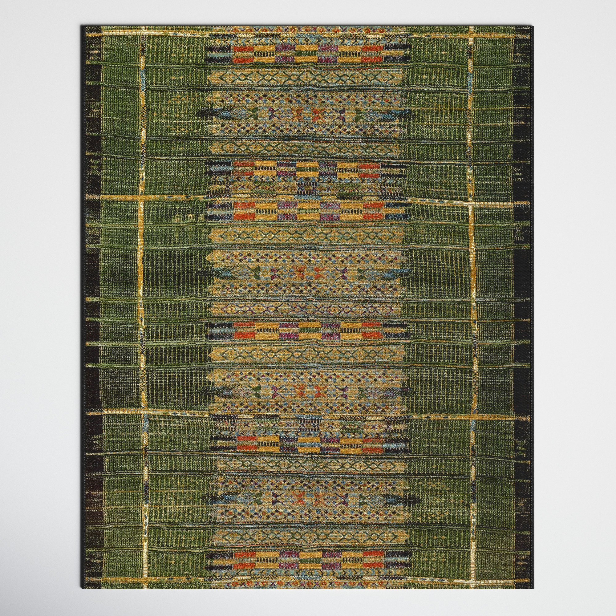 Sesena Multi-Colored Indoor/Outdoor Tribal Area Rug