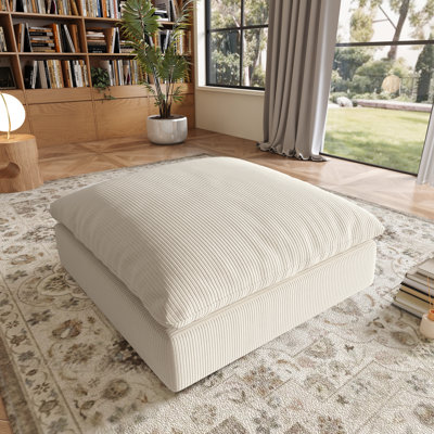 Upholstered Standard Ottoman by Ebern Designs