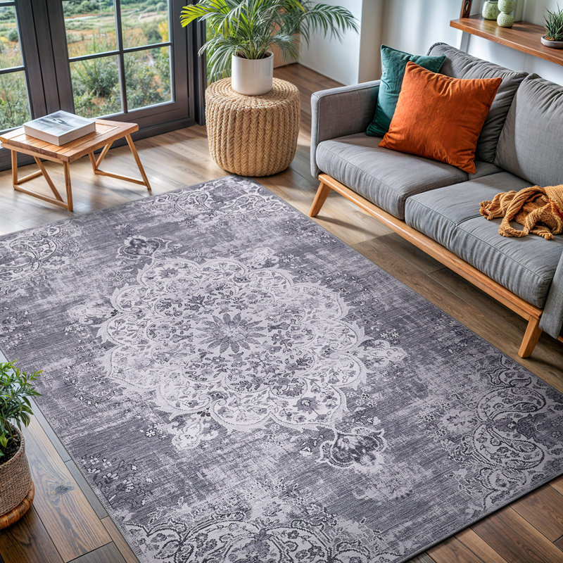 Koressa Washable Indoor Rug, Rectangle 7'10" x 10'