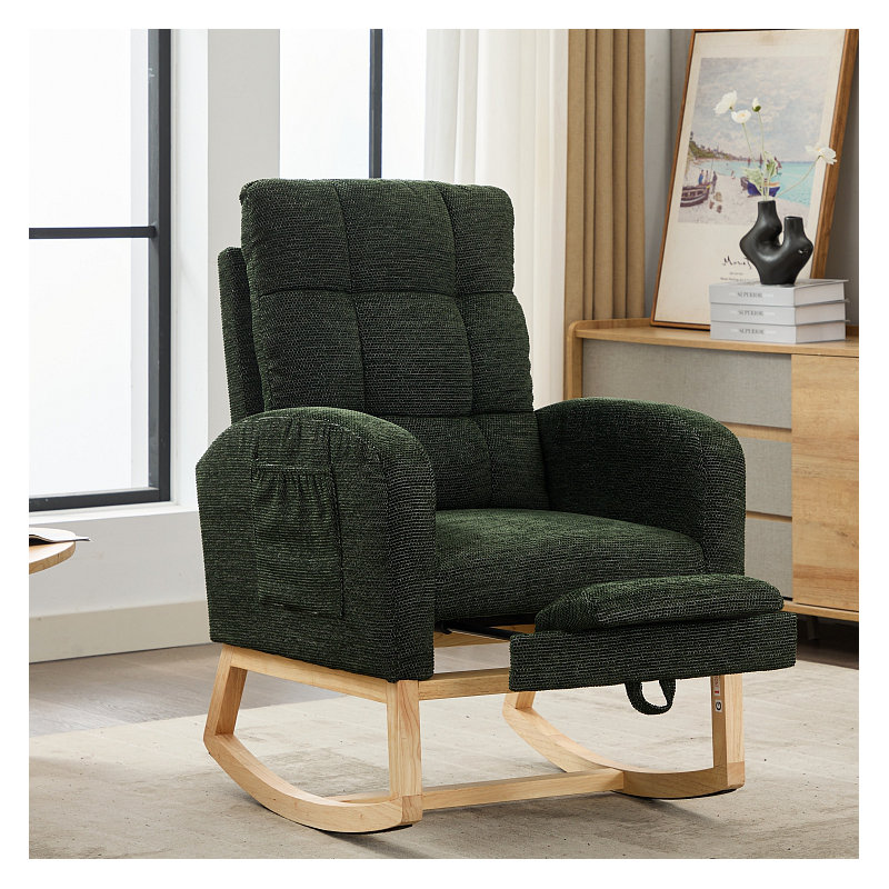 Chaise berçante Modern, Vert foncé