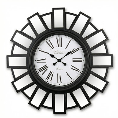 Horloge murale surdimensionnée à miroir de 30 po Westminster Clocks