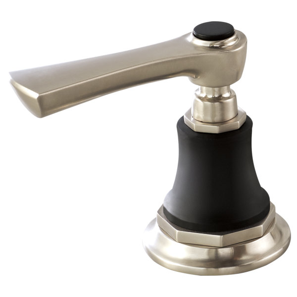Rook® Widespread Lavatory Faucet, Luxe Nickel/Matte Black, 1.5 GPM, Lever