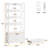 2 Drawer Bookcase Tall Bookshelf-1034322183