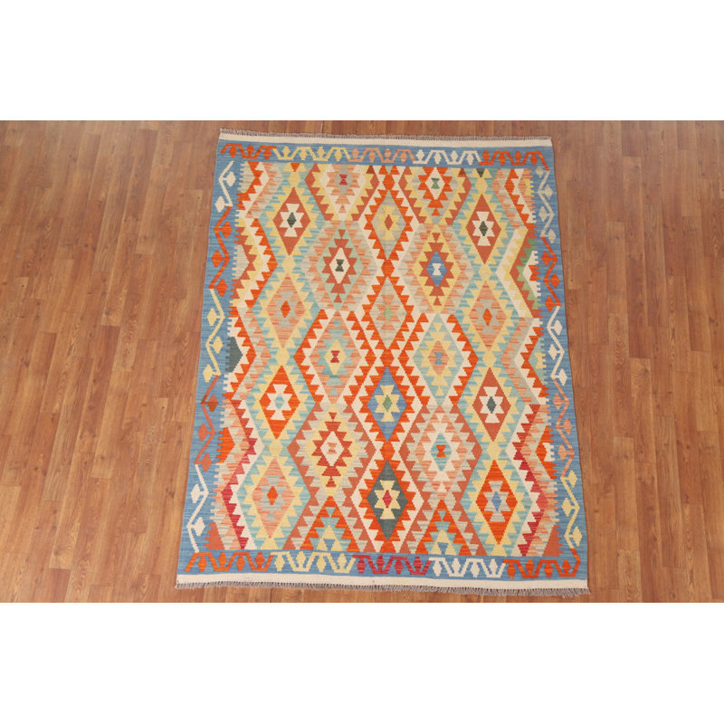 Tapis oriental en laine réversible kilim 5 x 7