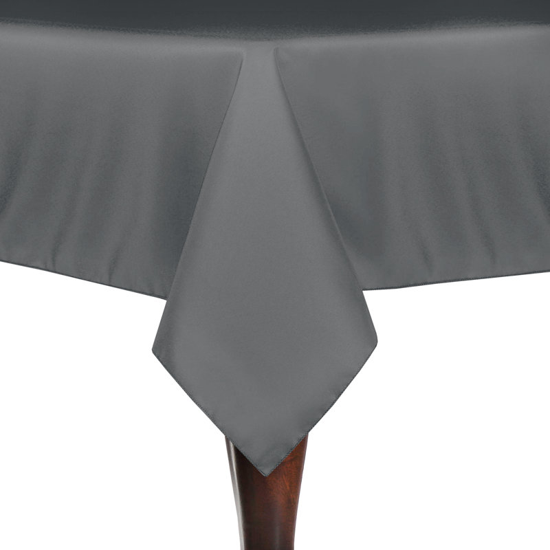 Solid Color Square Tablecloth, 90" x 60", 10, Charcoal